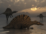 A Group of Spinosaurus