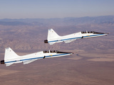 Two T-38A Mission Support Aircraft Fly in Tight Formation