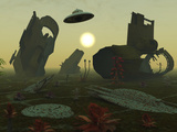 Artist's Concept of an Alien Scrap Yard