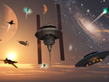 Spaceships Used by Different Alien Races are Scattered Throughout the Galaxy