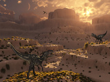 A Pair of Carnivorous Allosaurus Dinosaurs