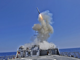 USS Barry Launches a Tomahawk Cruise Missile