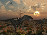 Reptoids Race Allosaurus Dinosaurs across the Desert
