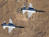 Two T-38A Mission Support Aircraft Fly in Tight Formation