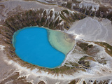 Aerial View of Crater Lake in Tongariro Volcanic Complex  New Zealand