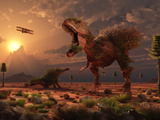 Dinosaur Sculpture Park with Life-Size Dinosaurs Carved Out of Rock