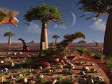 Dinosaur Sculpture Park with Life-Size Dinosaurs Carved Out of Rock