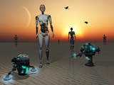 Androids and Robots Explore an Alien World