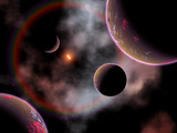 Artist's Concept of a Rose Nebula  Home to Relatively New and Young Star Systems