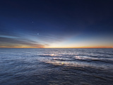 Venus and Jupiter in Conjunction before Sunrise over Rio De La Plata  Argentina