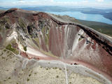 Aerial View of Rhyolite Dome Complex  Mount Tarawera Volcano  New Zealand