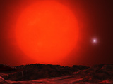 The Red Supergiant Antares a as Seen from a Desolate Nearby World