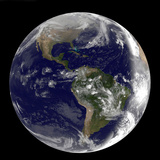 Full Earth Showing North America and South America