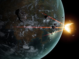 A Laser Anti-Asteroid Defense System Built on an Extraterrestrial World