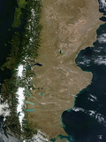 Satellite View of the Patagonia Region in South America
