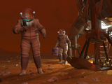 Artist's Concept of Astronauts Exploring the Surface of Saturn's Moon Titan