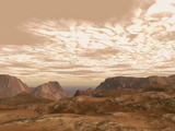 Artist's Concept from Atop Olympus Mons on the Planet Mars
