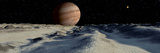 Jupiter's Large Moon  Europa  is Covered by a Thick Crust of Ice