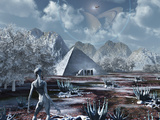 An Extraterrestrial Surveys an Ancient Structure on a Distant Alien World