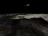 Saturn Seen from the Surface of its Moon  Iapetus