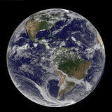 Full Earth Showing North America and South America
