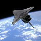 Artist's Concept of a Space Shuttle Entering Earth Orbit