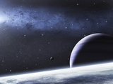 A Mysterious Light Illuminates a Small Nebula and Nearby Planets