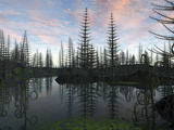 A Forest of Calamites and Asteroxylon 390 Million Years Ago