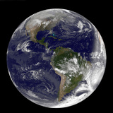 Full Earth Showing North America and South America