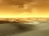 Artist's Concept of the Terrain Near the South Pole of Mars