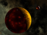 Artist's Concept of a Young  Turbulent Earth