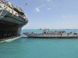 A Landing Craft Utility Approaches the Well Deck of USS Essex