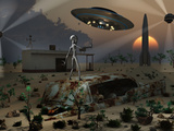 Artist's Concept of a Science Fiction Alien Landscape