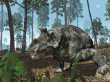 A Herbivorous Dinocephalian Therapsid Grazes on a Hilltop