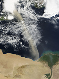 A Dust Plume Stretches across the Mediterranean Sea
