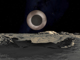 The Shadow of Charon on Pluto