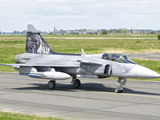 A Saab JAS-39 Gripen of the Czech Air Force on the Flight Line at Cambrai Air Base  France
