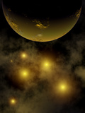 Artist's Concept Illustrating a Star Cluster in the Milky Way Galaxy