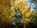A Diabloceratops Wanders a Cretaceous Forest