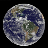 Full Earth Showing North America and South America