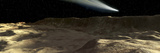A Comet Passes over the Surface of Mercury