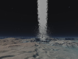 Eruption of an Ice Volcanoe on the Surface of Neptunes Moon Triton