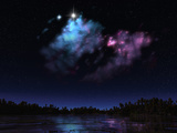 Artist's Concept of a Nebula over a Hypothetical Planet