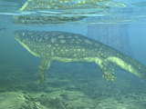 A Late Devonian Period Ichthyostega Submerged in a Floodplain