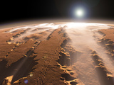 Artist's Concept of the Valles Marineris Canyons on Mars