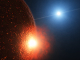 A Planetesimal Collides with a Small Semi-Molten Planet