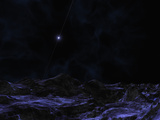 A Faint Region of Plasma Is Seen from the Desolate Surface of a Pulsar Planet