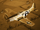 A North American P-51D Mustang in Flight