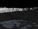 Illustration of a Deep Crater on the Surface of the Moon
