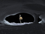 Artist's Concept of How Saturn Might Appear from Within a Hypothetical Ice Cave on Iapetus